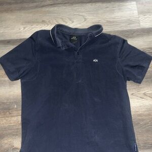 Armani Exchange Blue Polo Shirt